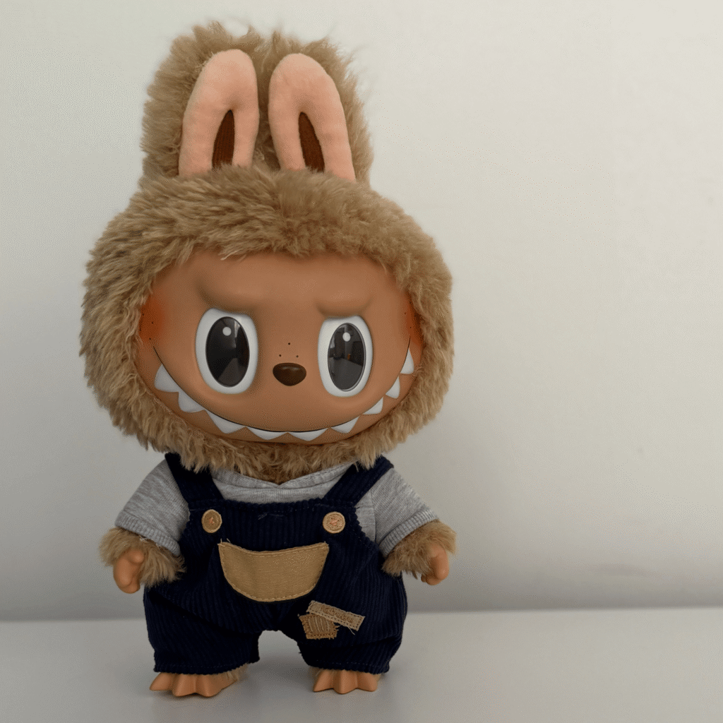 front view of Time To Chill Labubu plush doll