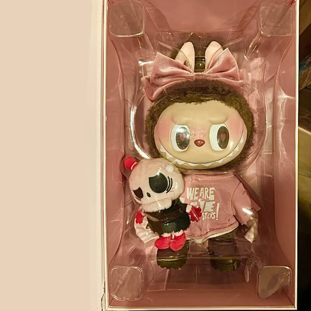 labubu Catch Me If You Like Me special version plush doll inside box packaging