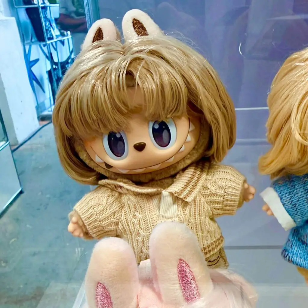 Labubu Hair Salon Series Warm Oat at NYC Exhibition