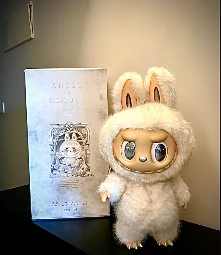Labubu zimomo angel in clouds display