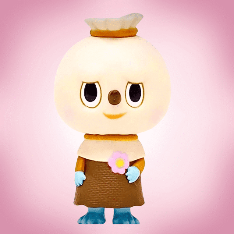 Labubu Spooky portrait pink background