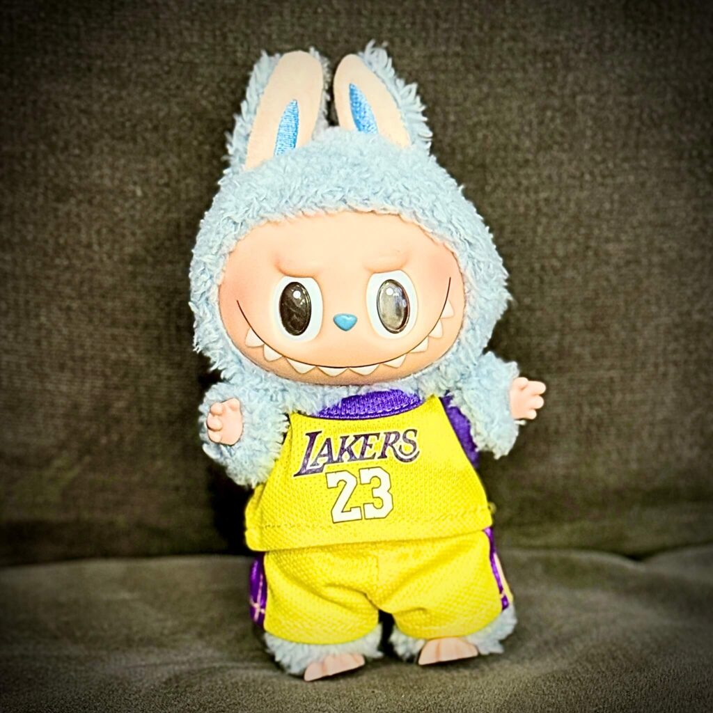labubu clothes lakers jersey yellow