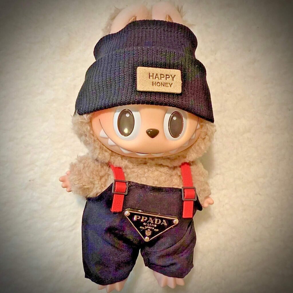 labubu toffee in clothing prada happy honey hat
