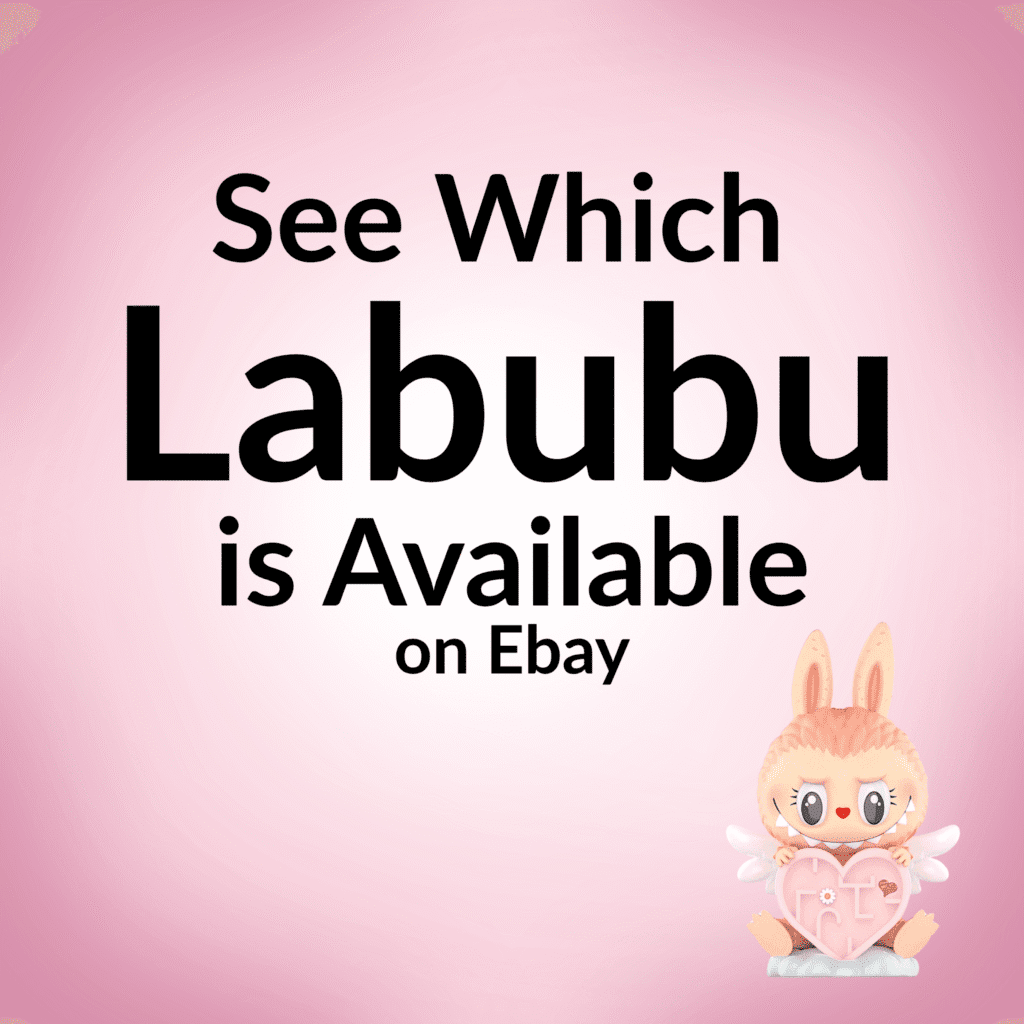 See Which Labubu is Available on ebay mokoko pink background