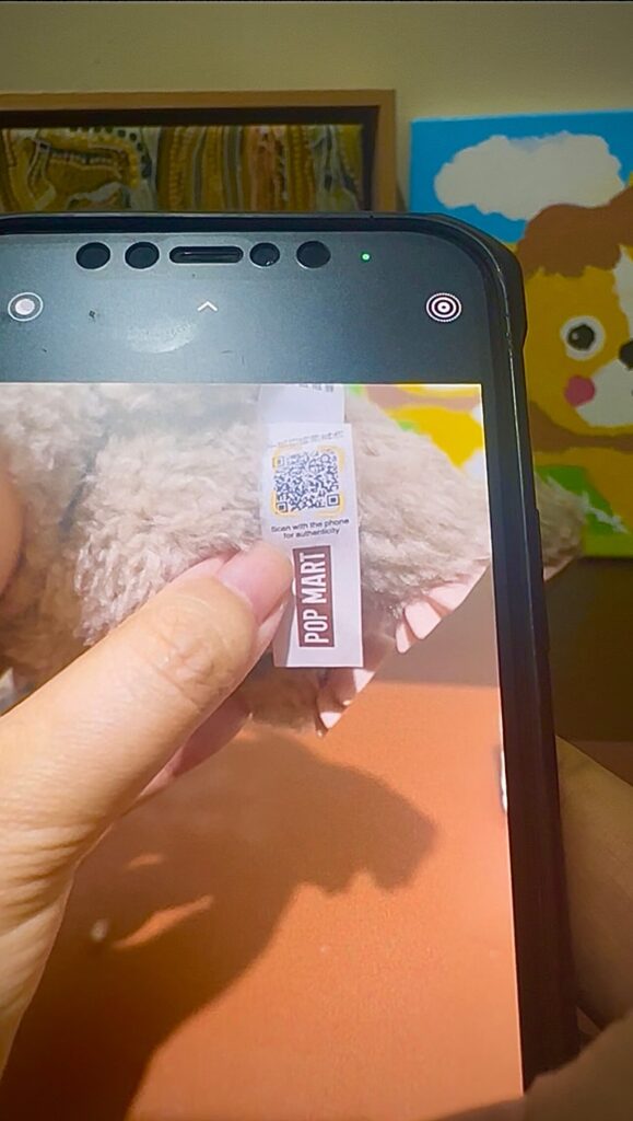 exciting macaron labubu toffee plush qr code