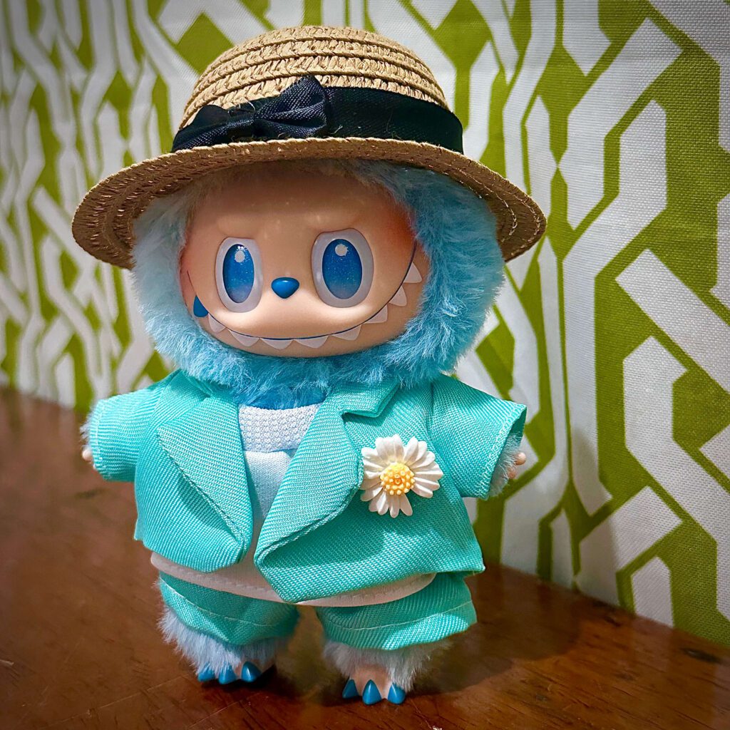 hope labubu clothes green coat with hat