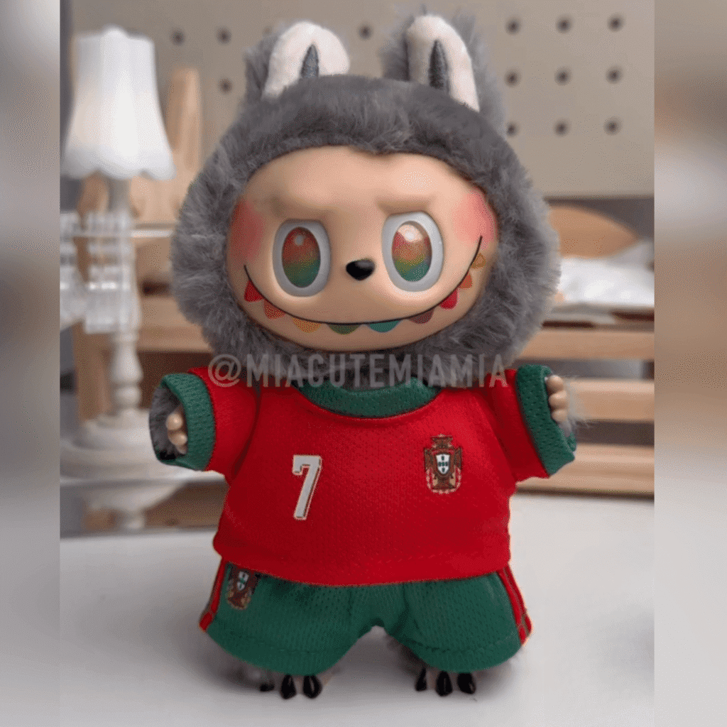 Labubu big into energy secret id clothes soccer uniform