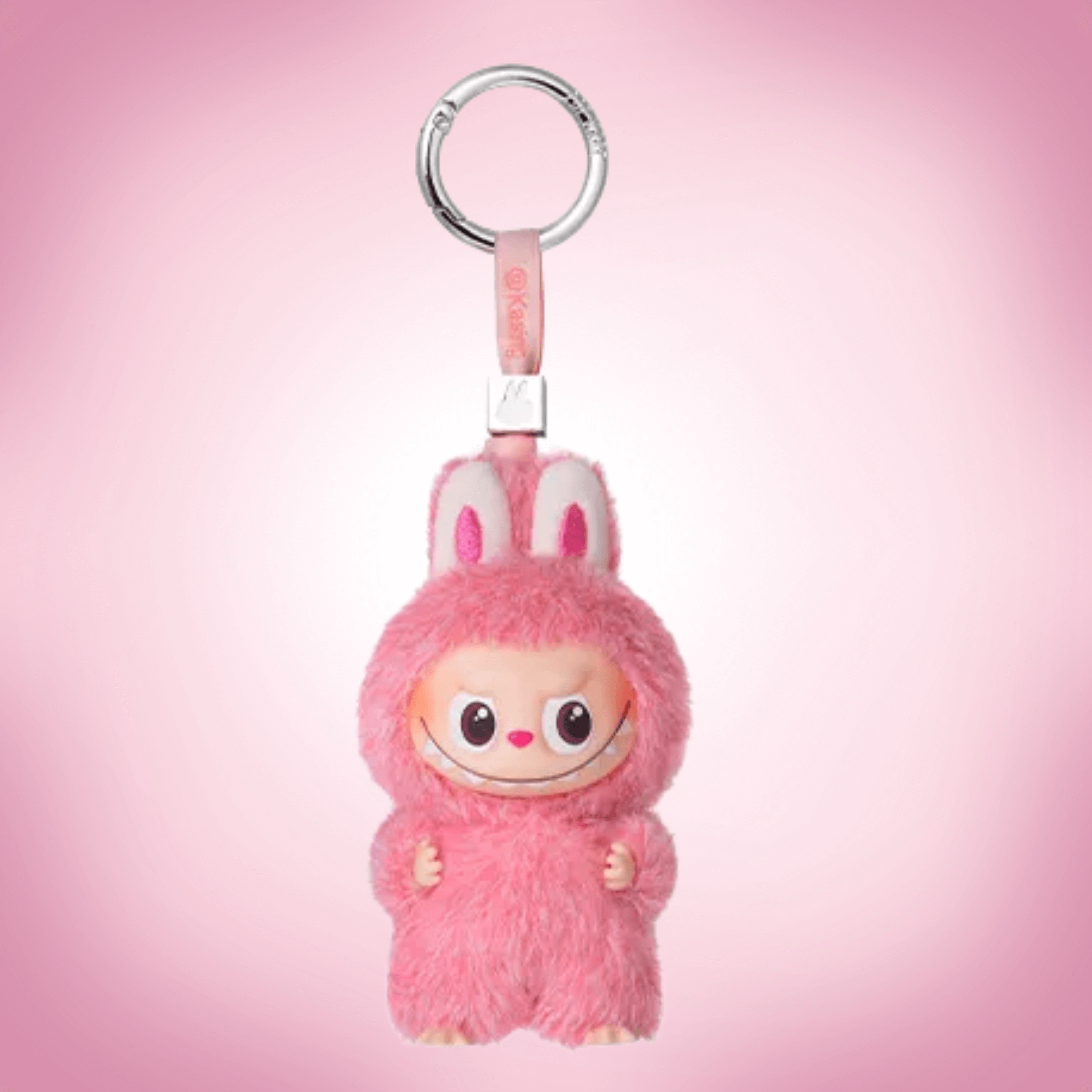 mini labubu pin for love secret heart from group a m pink background