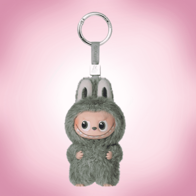 mini labubu pin for love secret ! exclamation from group n z pink background