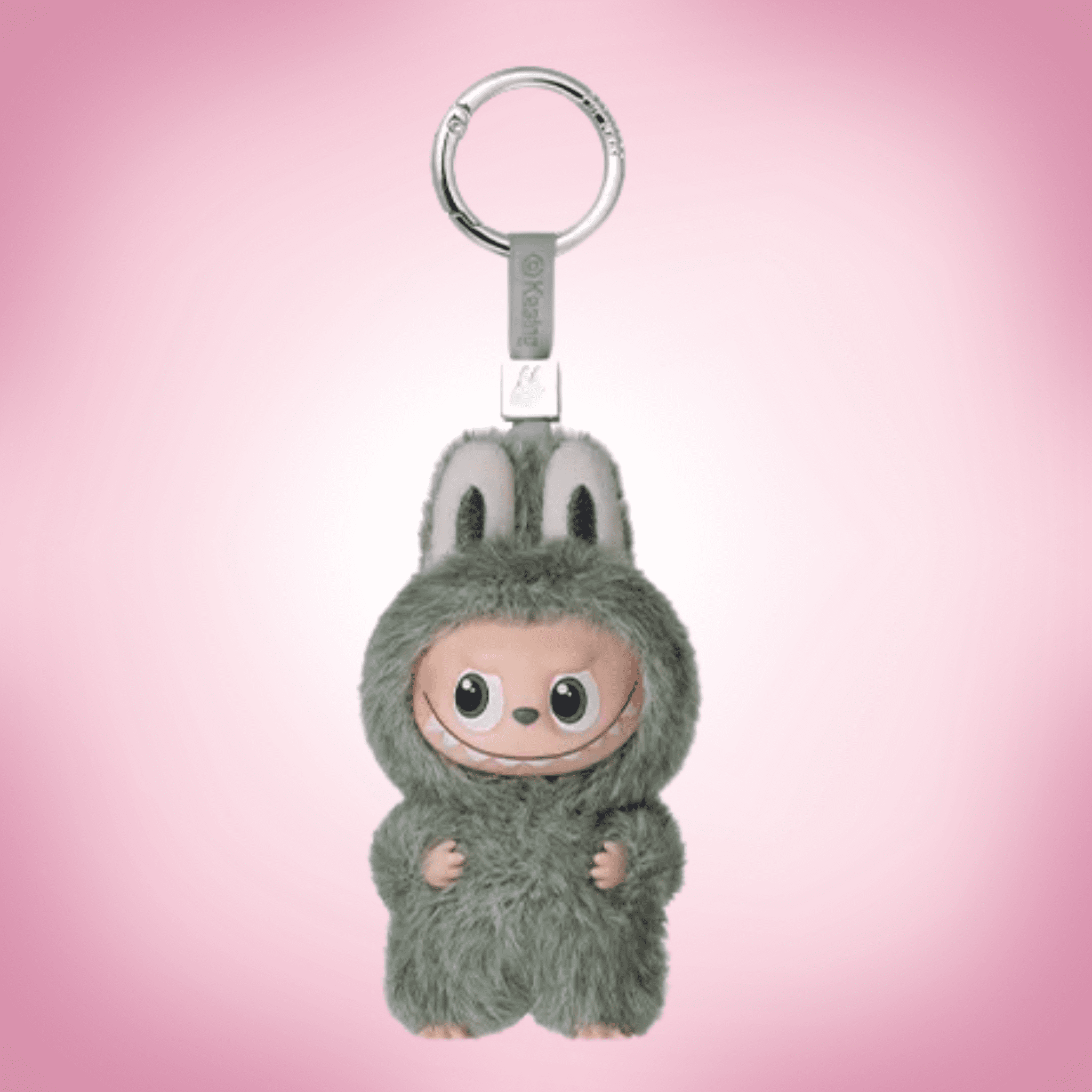 mini labubu pin for love secret ! exclamation from group n z pink background