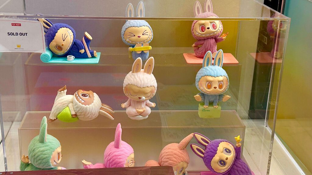 popmart philiippines makati acrylic display sold out labubu lazy yoga series figures