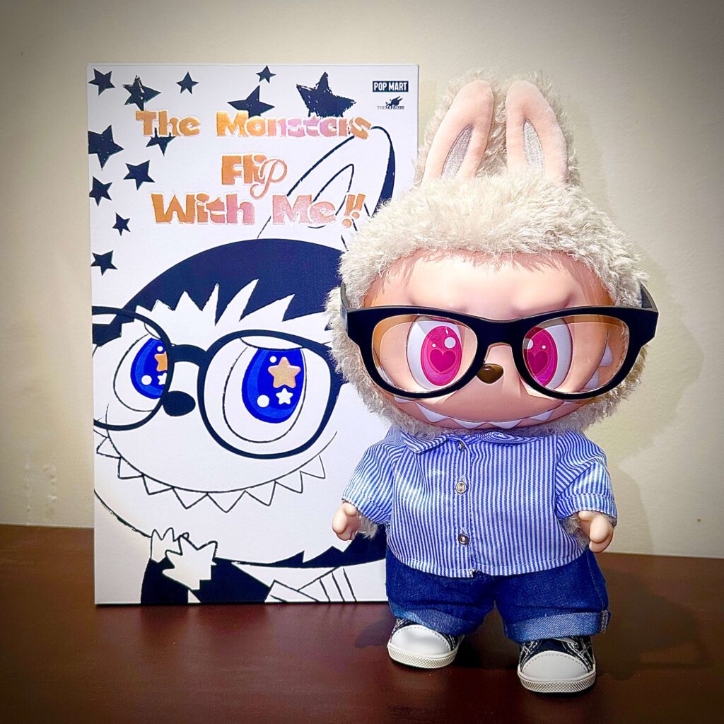 flip with me labubu box heart eyes