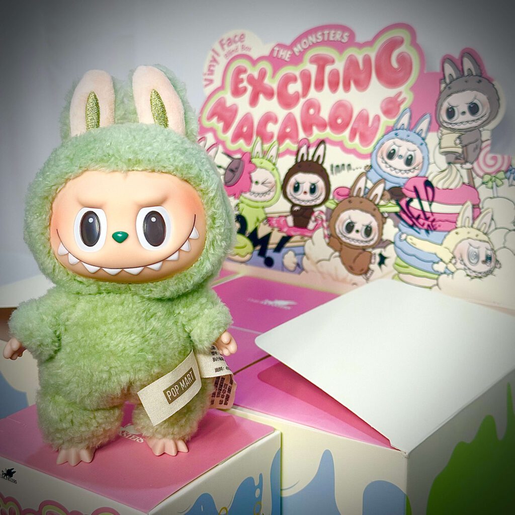 labubu exciting macaron green grape boxes backdrop