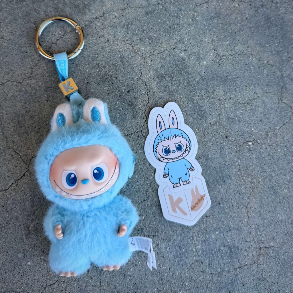 mini labubu pin for love k knowledge sticker