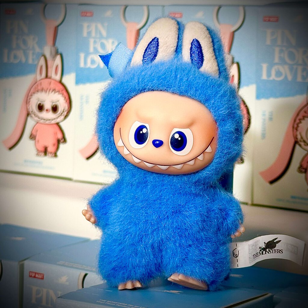 mini labubu pin for love o boxes backdrop