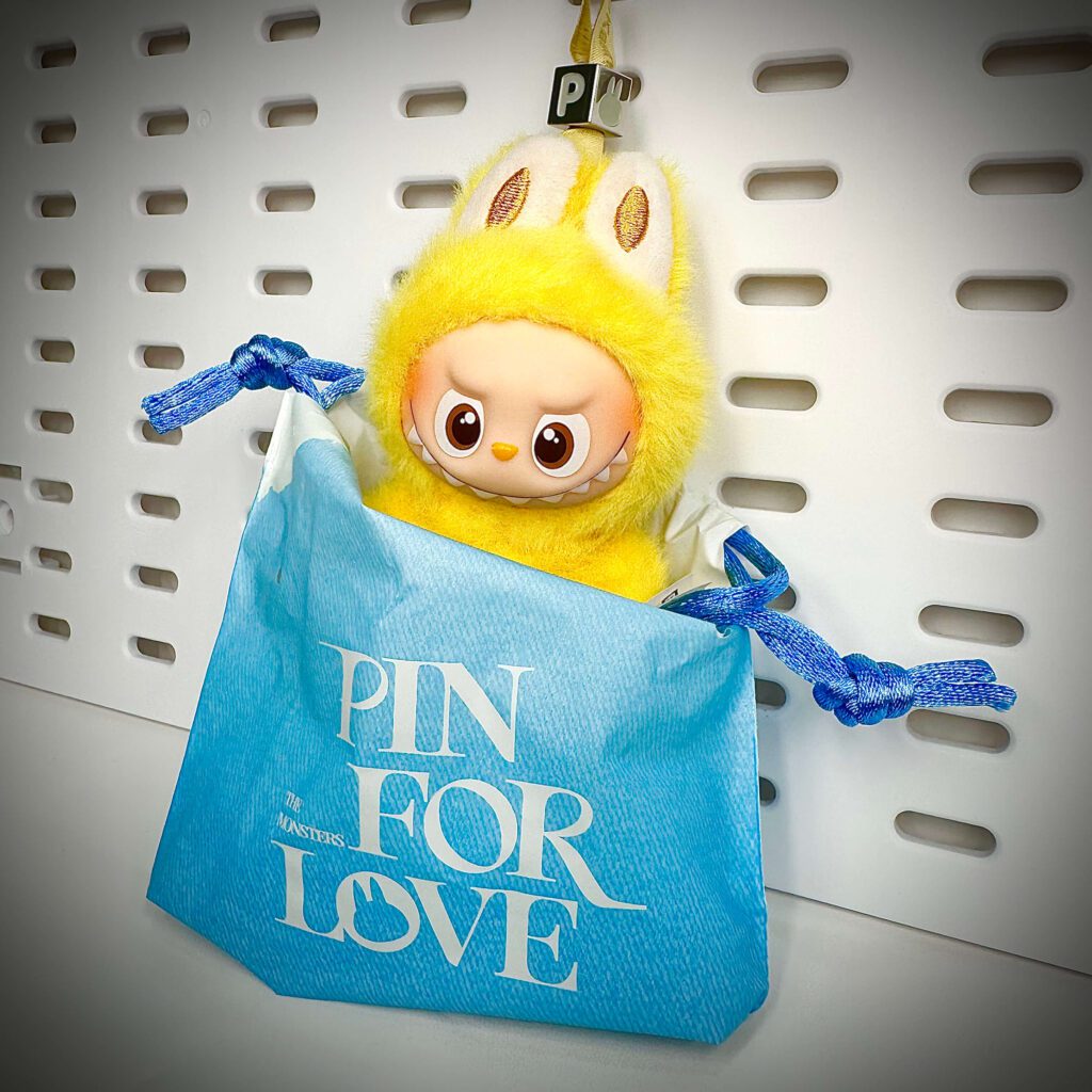 mini labubu pin for love p inside pouch