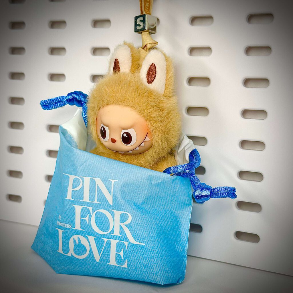 mini labubu pin for love s inside pouch