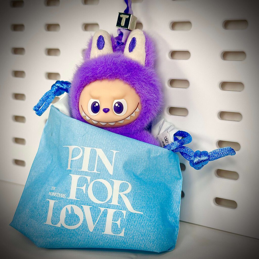 mini labubu pin for love t inside pouch