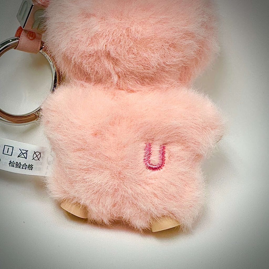 mini labubu pin for love u embroidered back