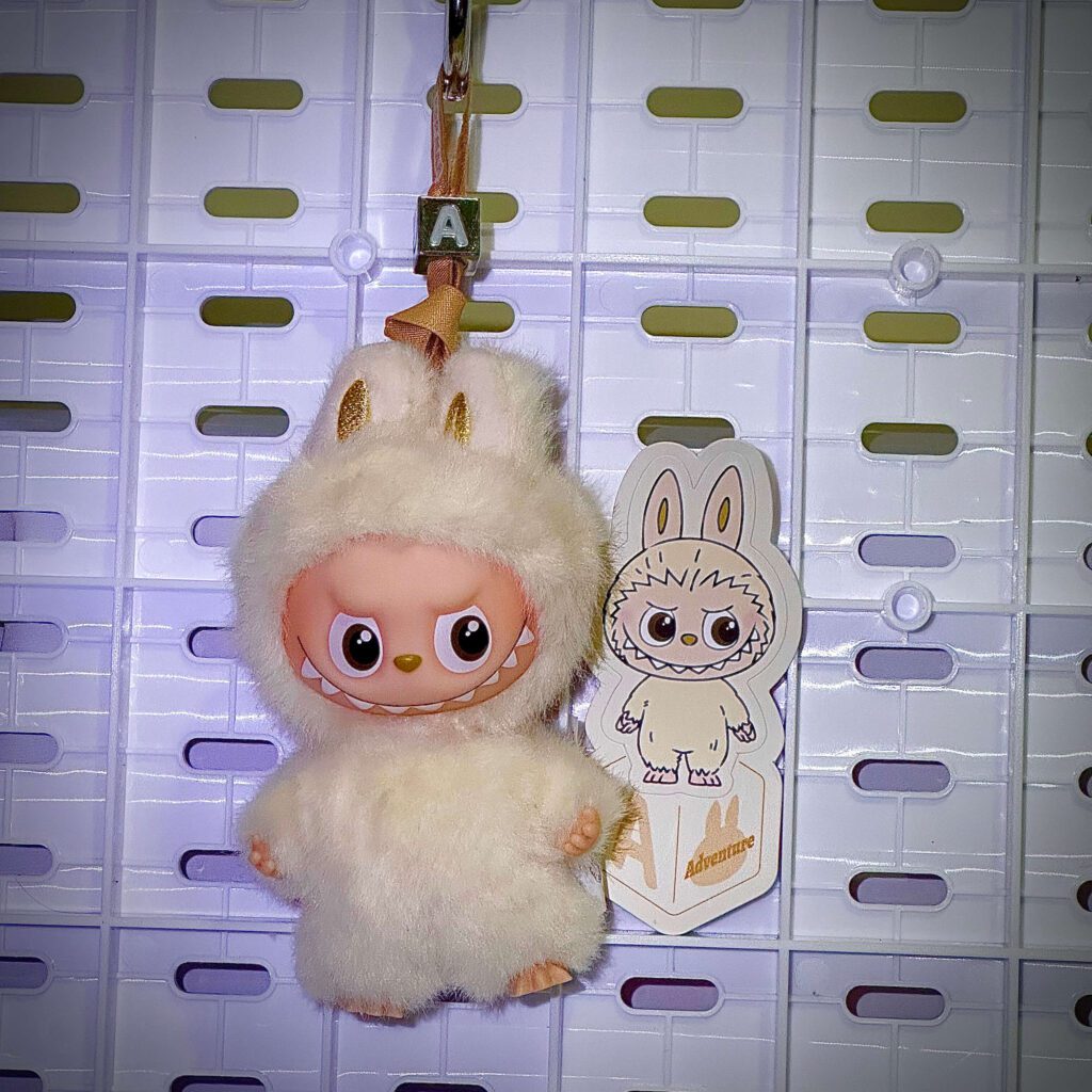 mini labubu pin for love v4 a adventure hung with sticker name