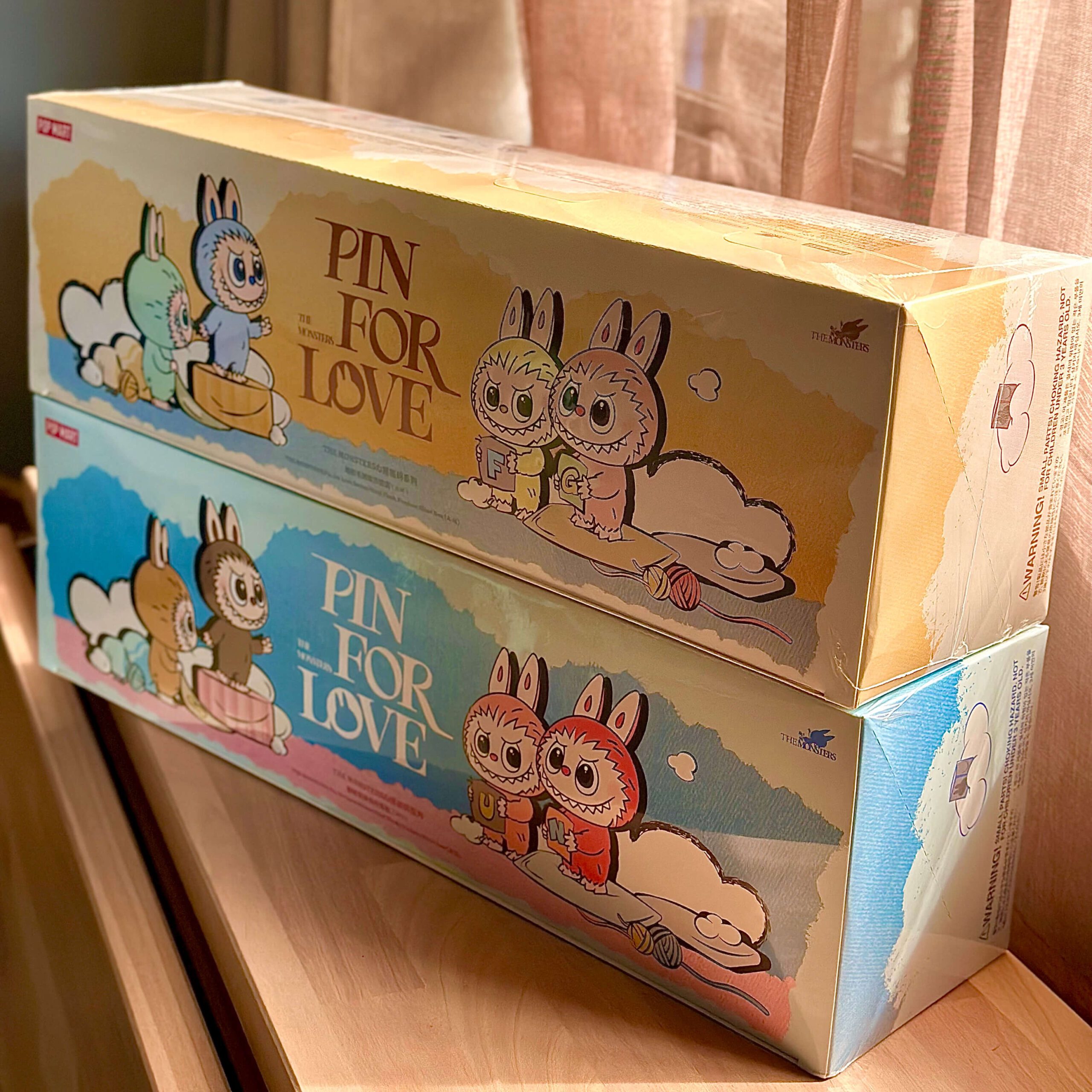 mini labubu pin for love v4 boxes window