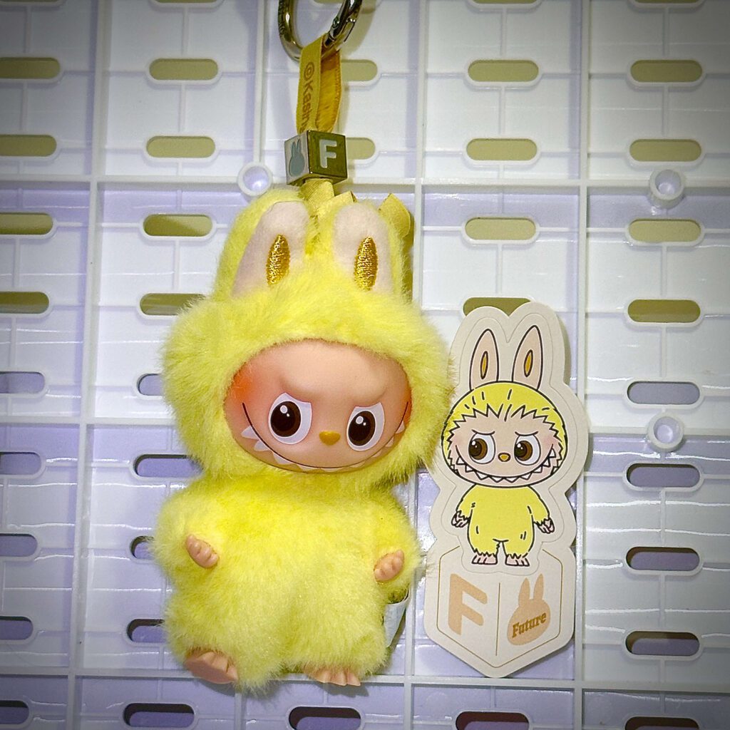 mini labubu pin for love v4 f future hung with sticker name