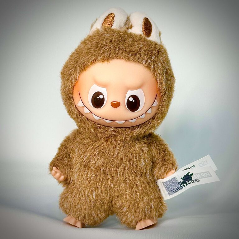 mini labubu pin for love & white background