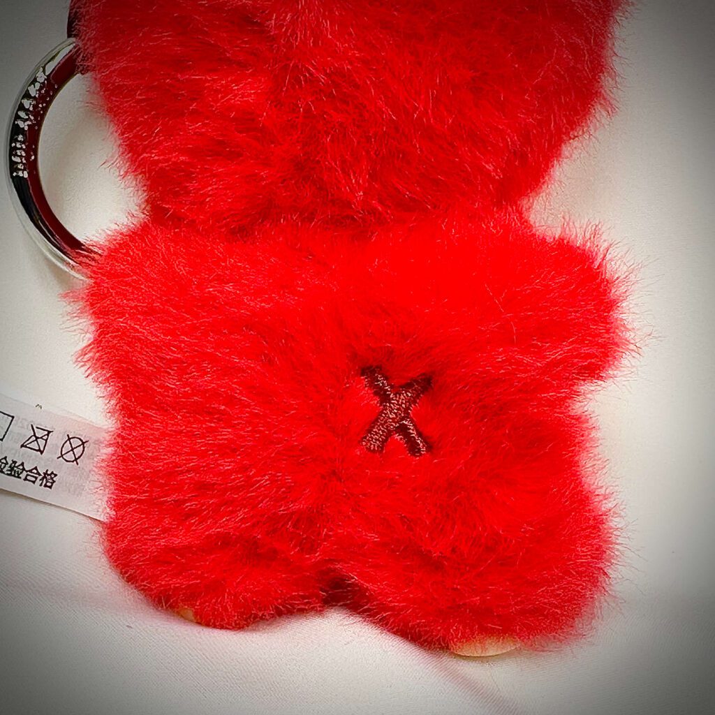 mini labubu pin for love x embroidered back