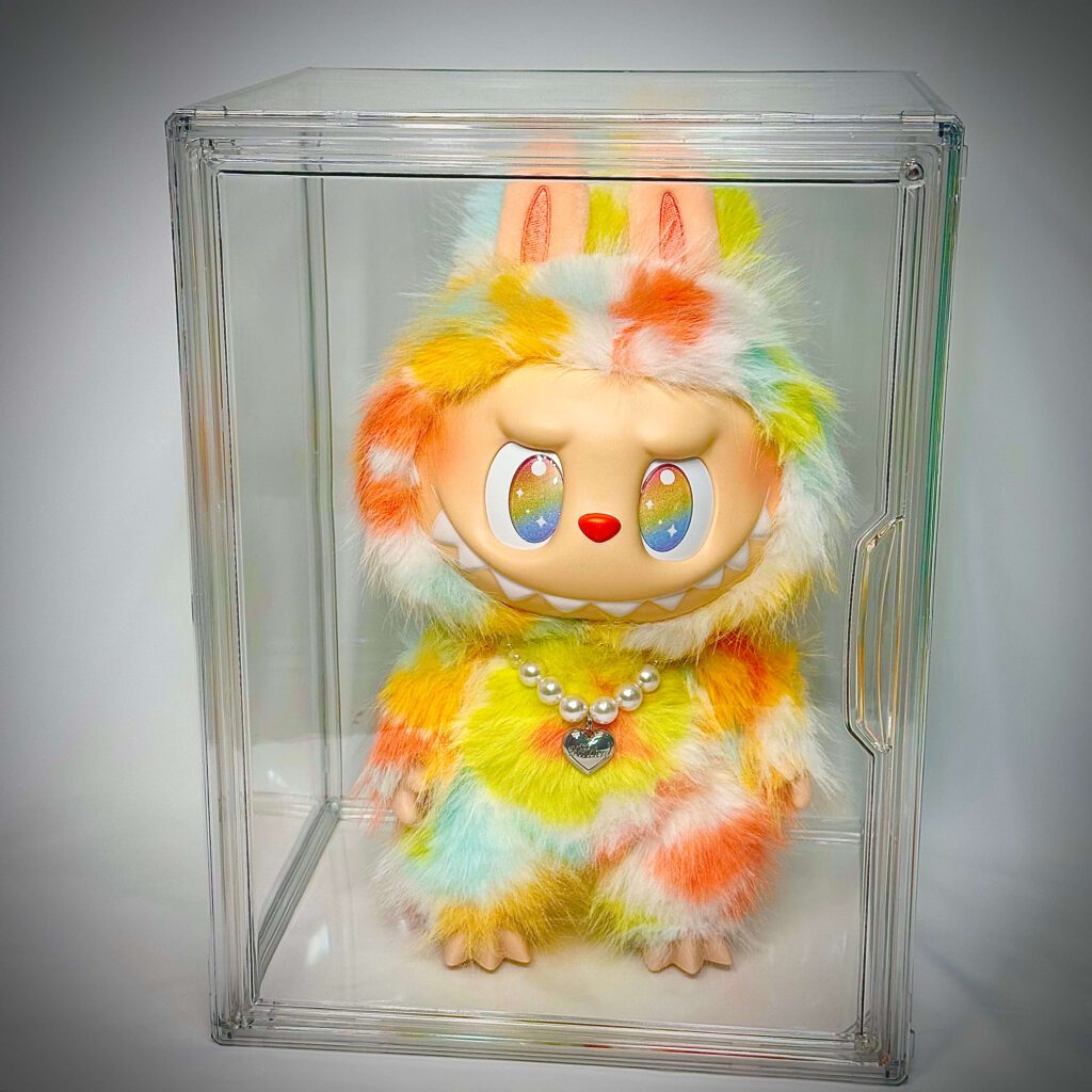 rock the universe labubu acrylic display case closed