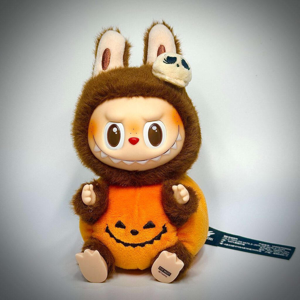 labubu halloween sitting pumpkin front