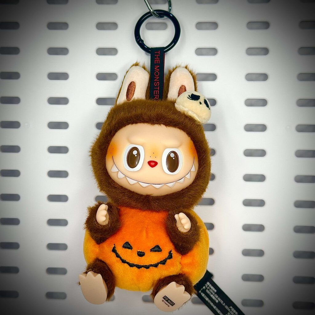 labubu halloween pumpkin lanyard