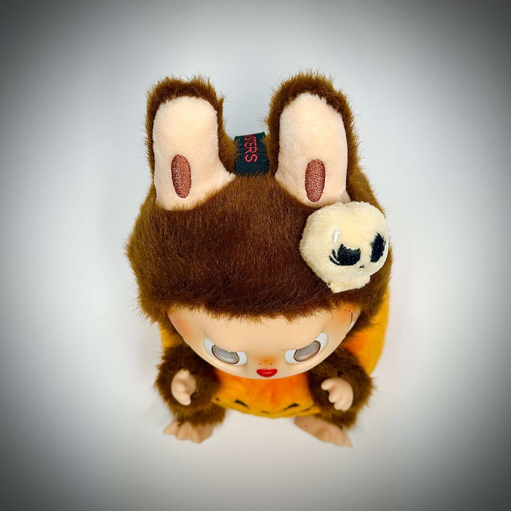labubu halloween pumpkin top view